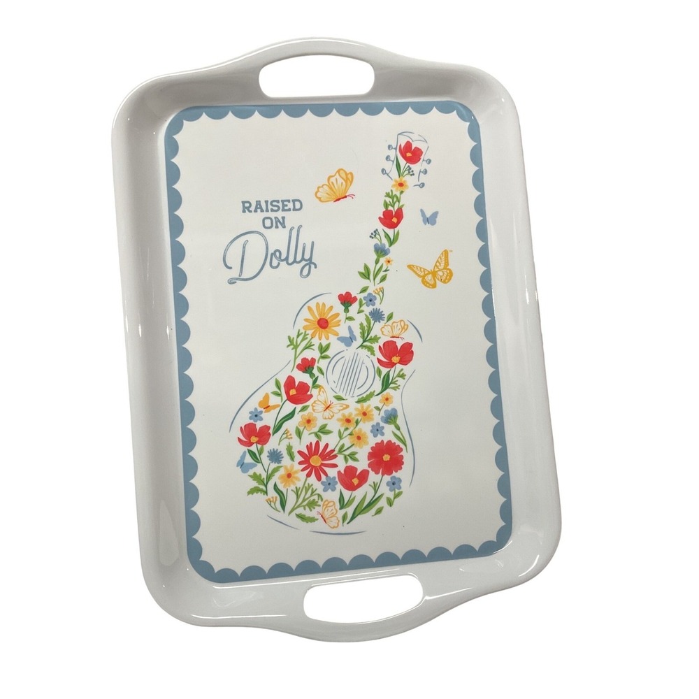 Dolly Parton Raised on Dolly Floral Rectangle Serving Tray Kitchen Decor OS NWT